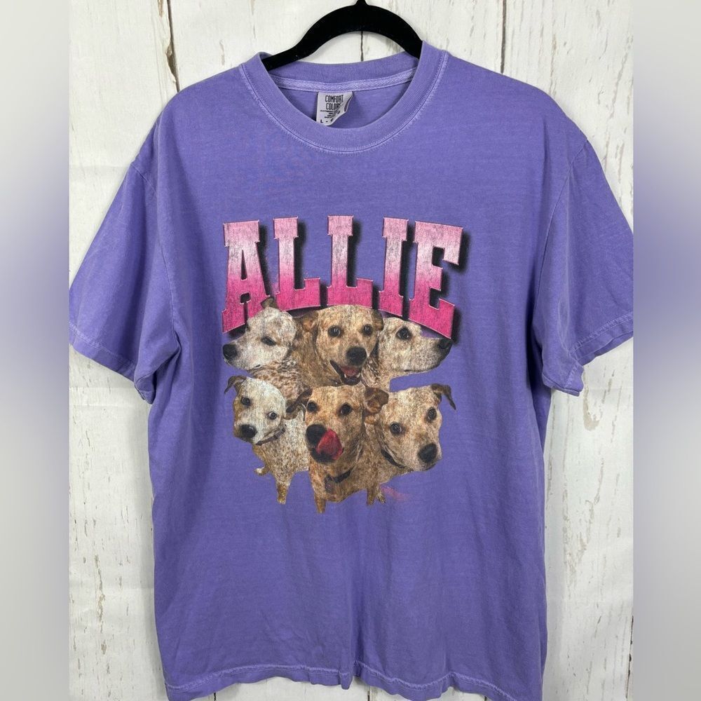 90s Customized Pet T-Shirt “Allie” in Purple